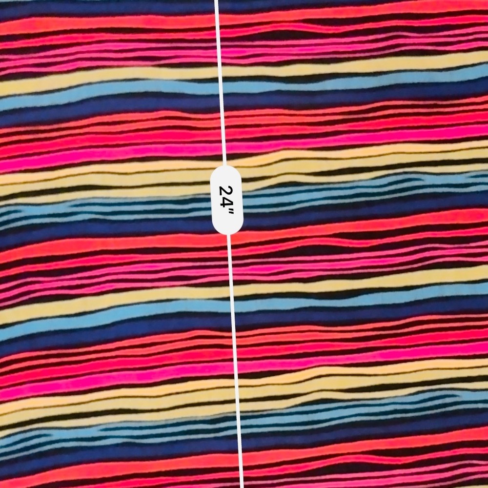 Laura Ashley Sleeveless Tank Rainbow Striped Top Multicolor Womens Plus 2X - Picture 7 of 8